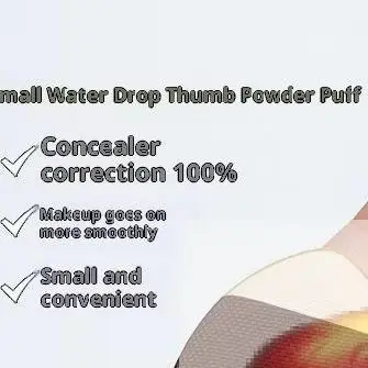 5/10Pcs Mini Finger Puff Foundation Small Teardrop Air Cushion Powder Sponge Face Concealer BB Cream Cosmetic Applicator Makeup