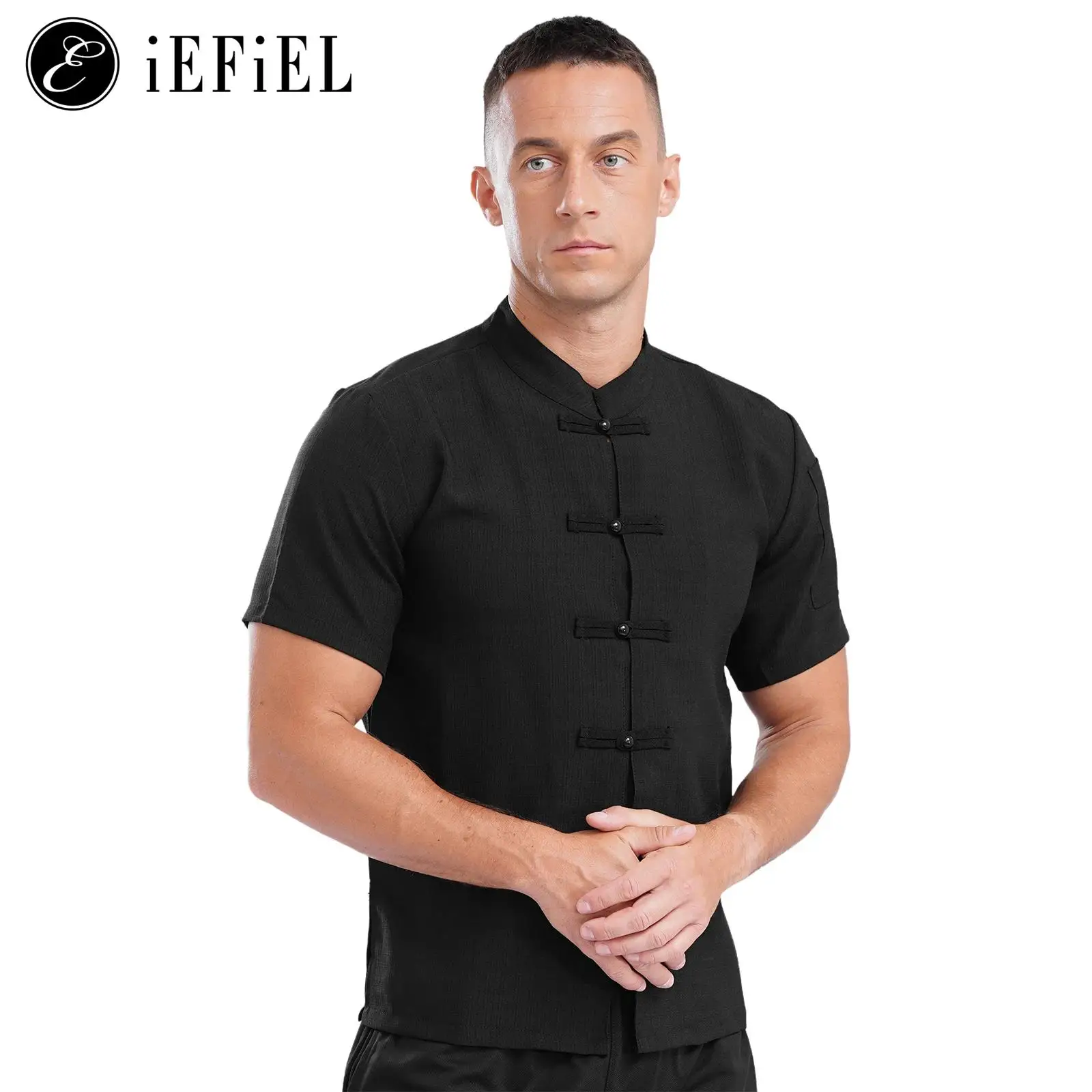 Adult Men Women Breathable Cotton linen Chef Top Chinese Restaurant Work Uniform Coat Summer Short Sleeve T Shirts