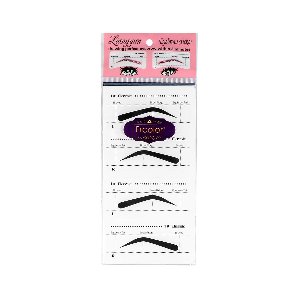 แม่แบบลายคิ้วแบบมืออาชีพ 10 ชิ้น ติดแน่น สำหรับเขียนขอบคิ้วสวยไร้ที่ติ ดีไซน์ปลอดภัย