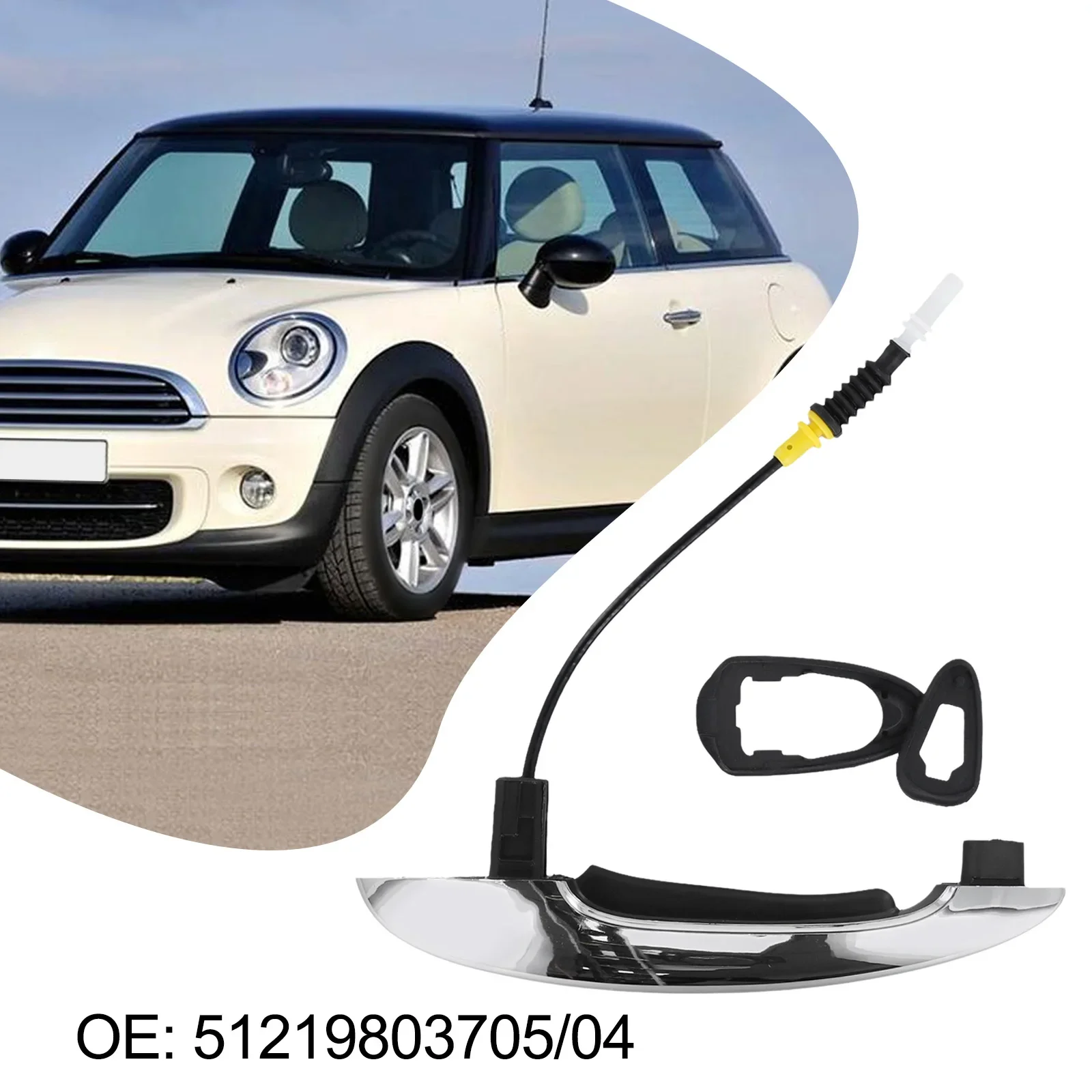 

For Mini For Countryman R60 Rear Outside Door Handle Chrome with Cable Replacement Part OEM Number 51219803705 51219803704