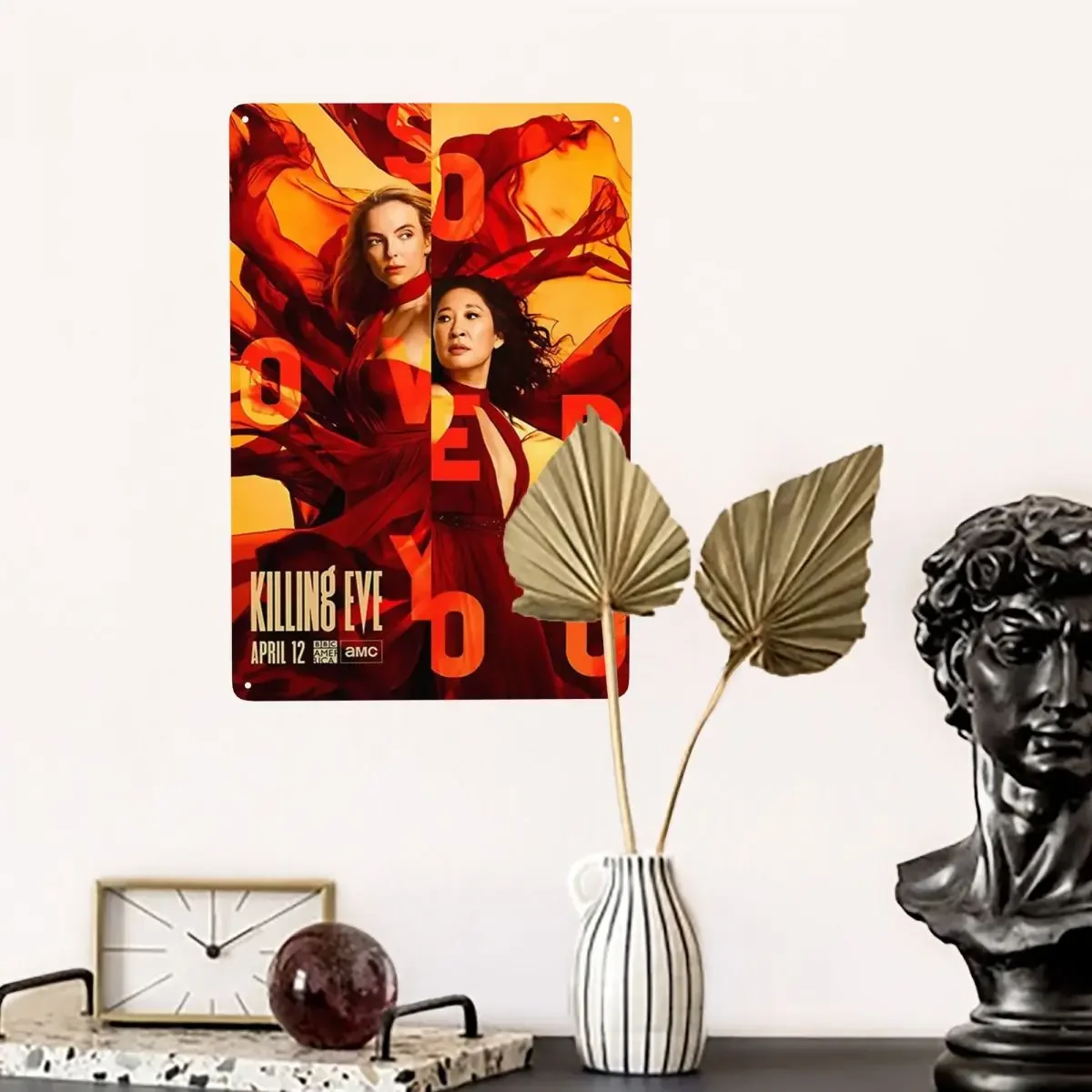 لافتة Killed Eve المعدنية ، تلفزيون الإثارة البريطاني الحديث ، لوحة زخرفية من القصدير ، مكتب ، متجر ، حانات ، نادي ، كهف رجل ، بار ، ديكور فني للجدار