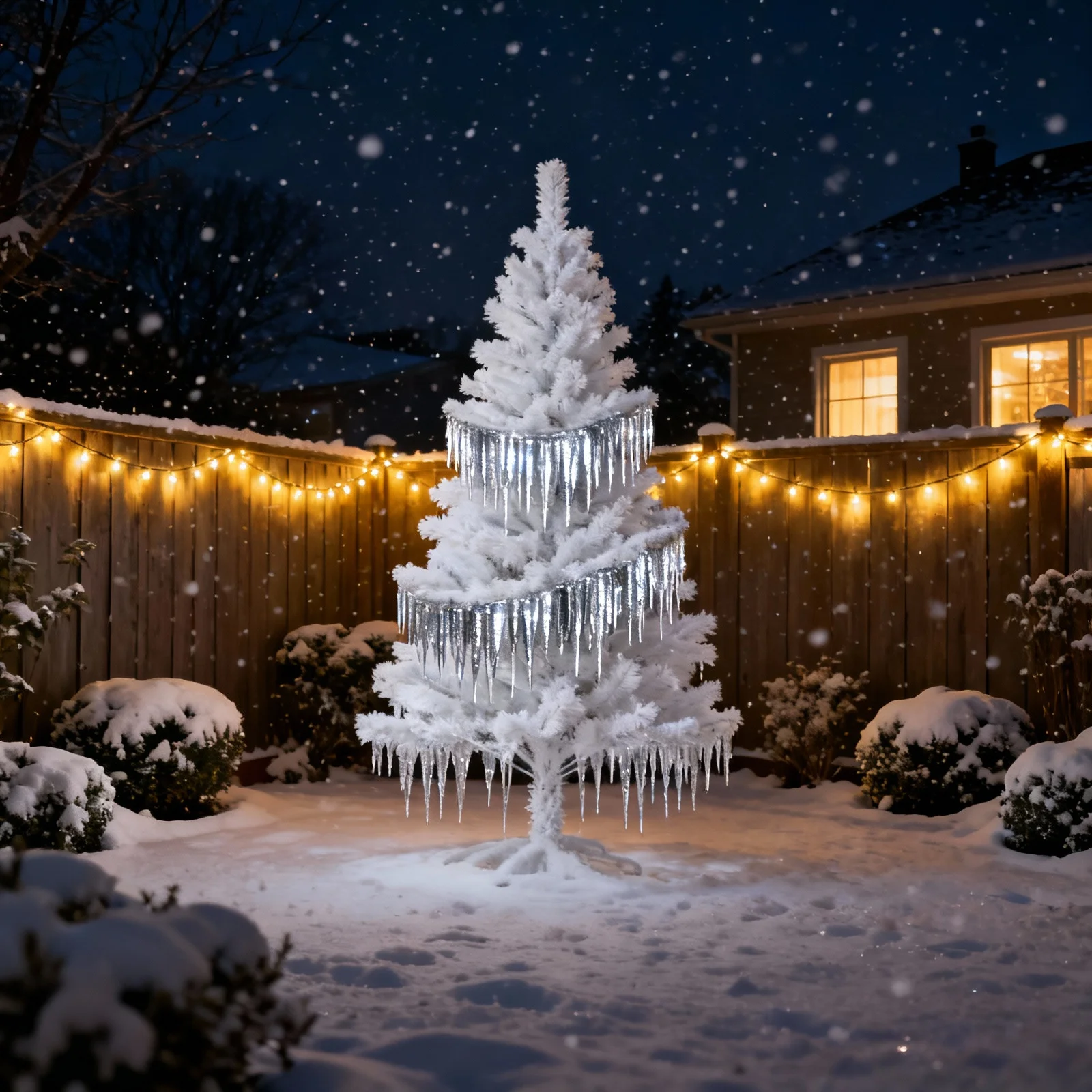 

1Pcs White Artificial Flocking Snow Christmas Tree Decor Creative Simulation Xmas Tree Adornment for Home Holiday Party Scene