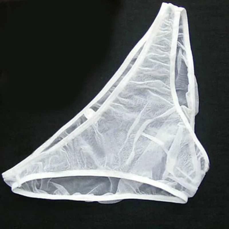

1pc Men's Ultrathin Comfortable See Through Elastic Briefs Underwear Shorts Breathable Underpants One Size