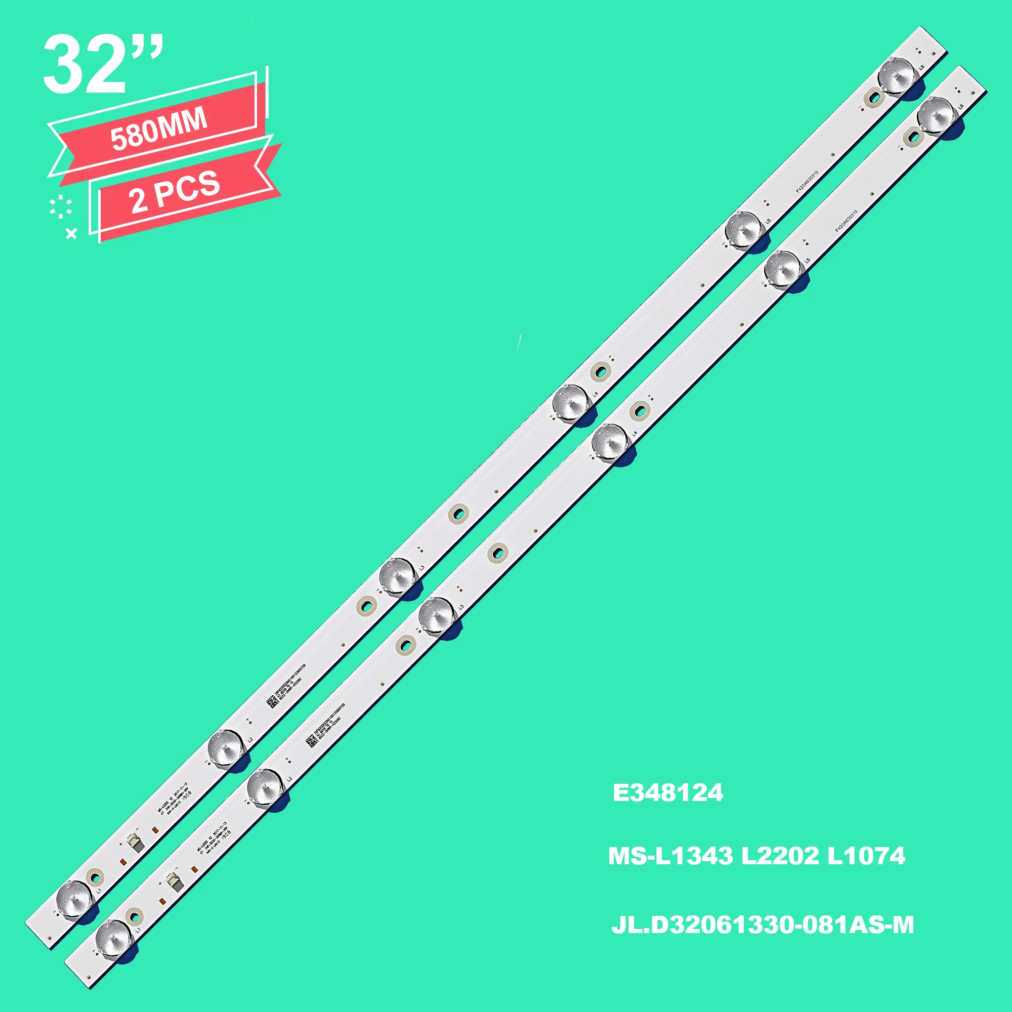 1/5/10/20/50 Set LED Backlight Strip for 32 inch JL.D32061330-081AS-M FZD-03 E348124 MS-L1343 L2202 L1074 V2 2-6-3030-300MA-36V