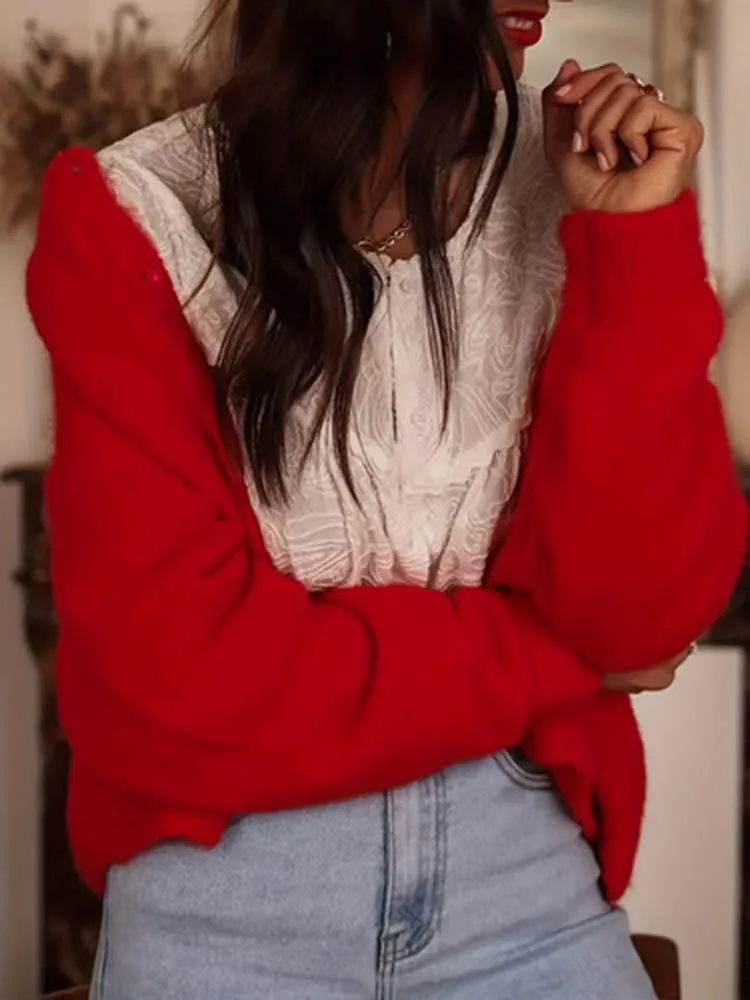 

Women's long-sleeved cardigan with round neck is fashionable, versatile, casual and relaxed, suitable for daily travel