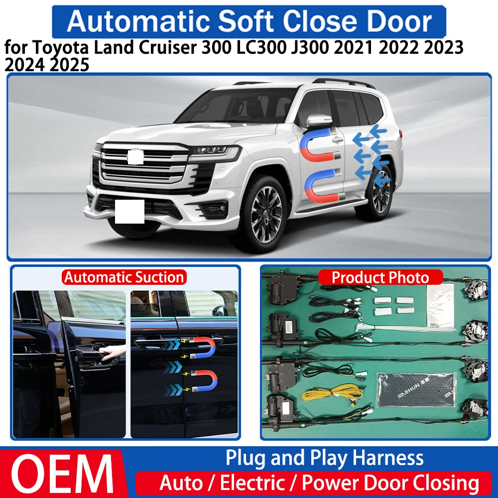 for Toyota Land Cruiser 300 LC300 J300 2021 2022 2023 2024 2025 Car Automatic Soft Close Door Electric Suction Auto Closing