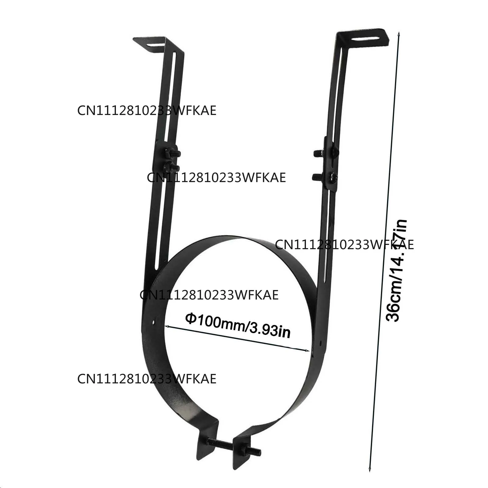 Adjustable Wall Support Chimney Pipe Holder 150mm Diameter Compatibility Customizable Installation For Fireplace