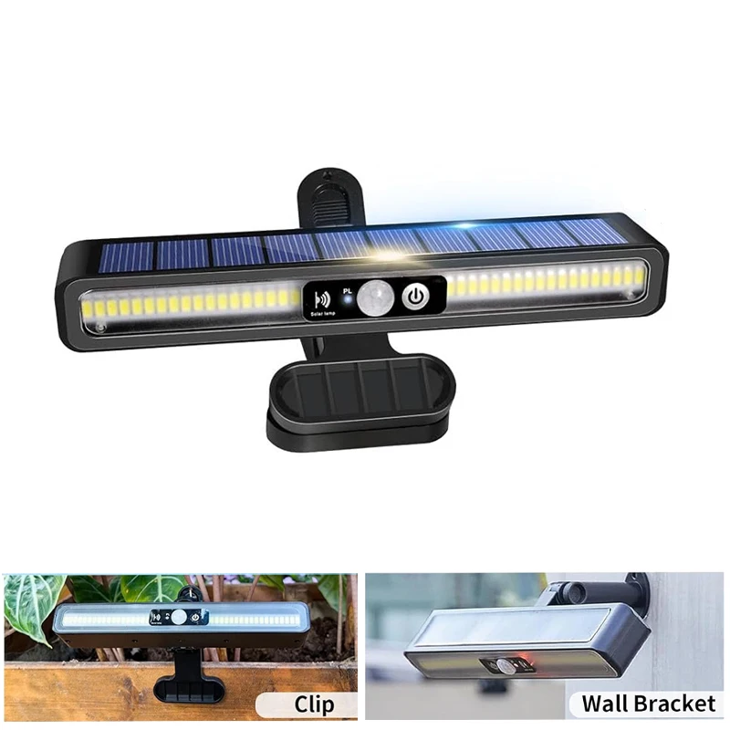 

Солнечные фонари для движения, уличные водонепроницаемые зажимы/настенный кронштейн, солнечные фонари для забора, внешний портативный светильник безопасности на солнечной энергии
