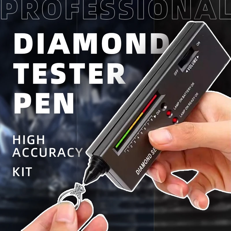 Diamant-Tester für Schmuck, Diamant-Tester-Set, hochpräziser Diamant-Tester-Stift, professioneller Diamant-Wahlschalter, Diamant-Tester
