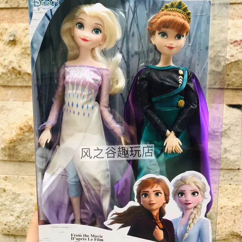 Original Disney Frozen 2 Elsa Anna Figure Princess Doll Toys Snow Queen Children Girls Clothes For Doll Children Christmas Gift