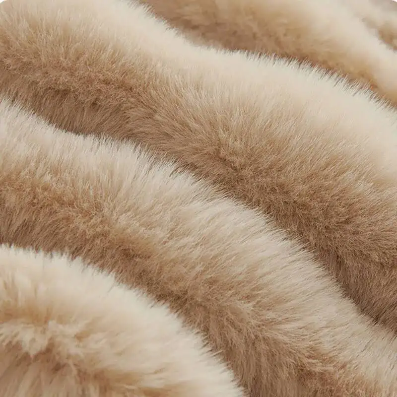 Winter Rabbit Plush Towel Cover Solid Thick Anti Slip Couch Cushion Living Room Multi-Purpose Sofa Blanket For Office