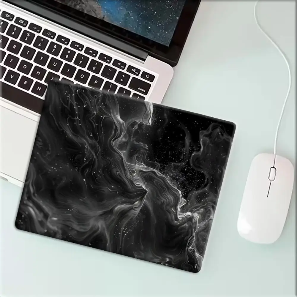 Smoke Fluid Marble Abstract Texture small mousepad22*18/25*29CM Nootbook Game Rug Extended Pads 40*45Laptop Modern Neutral Decor