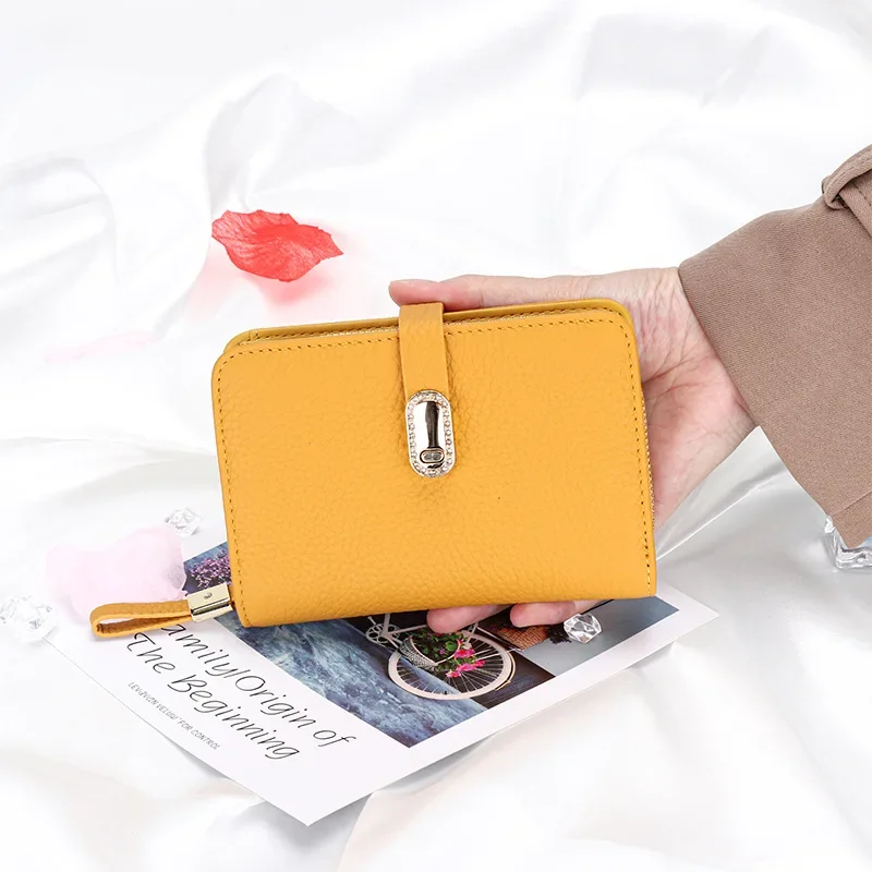 Women Wallets Leather Purse Credit Card Luxury Card Package 2023 Brand Genuine Leather Women's Wallets New Designer Ladies Short