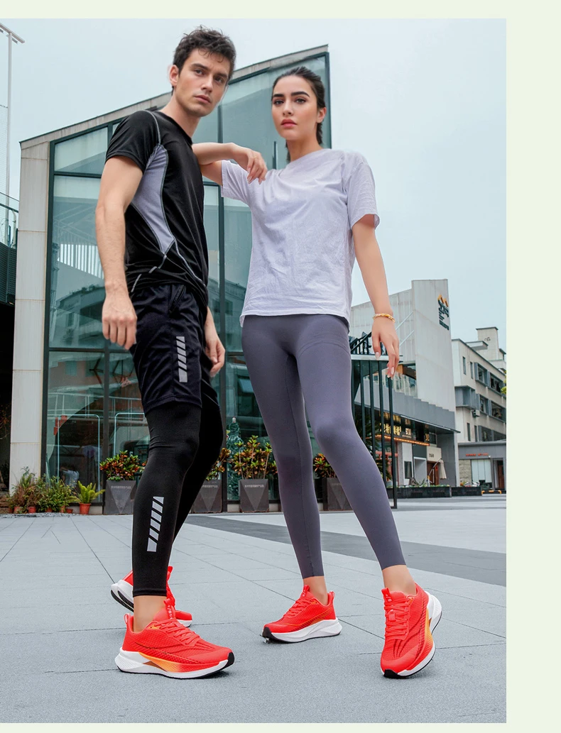 Herren-Laufschuhe mit Carbonplatte, Marathon-Sportschuhe, atmungsaktiv, leicht, bequeme Damen-Sportschuhe, ideal zum Gehen, für Reisen und Freizeitaktivitäten. – Detail 33