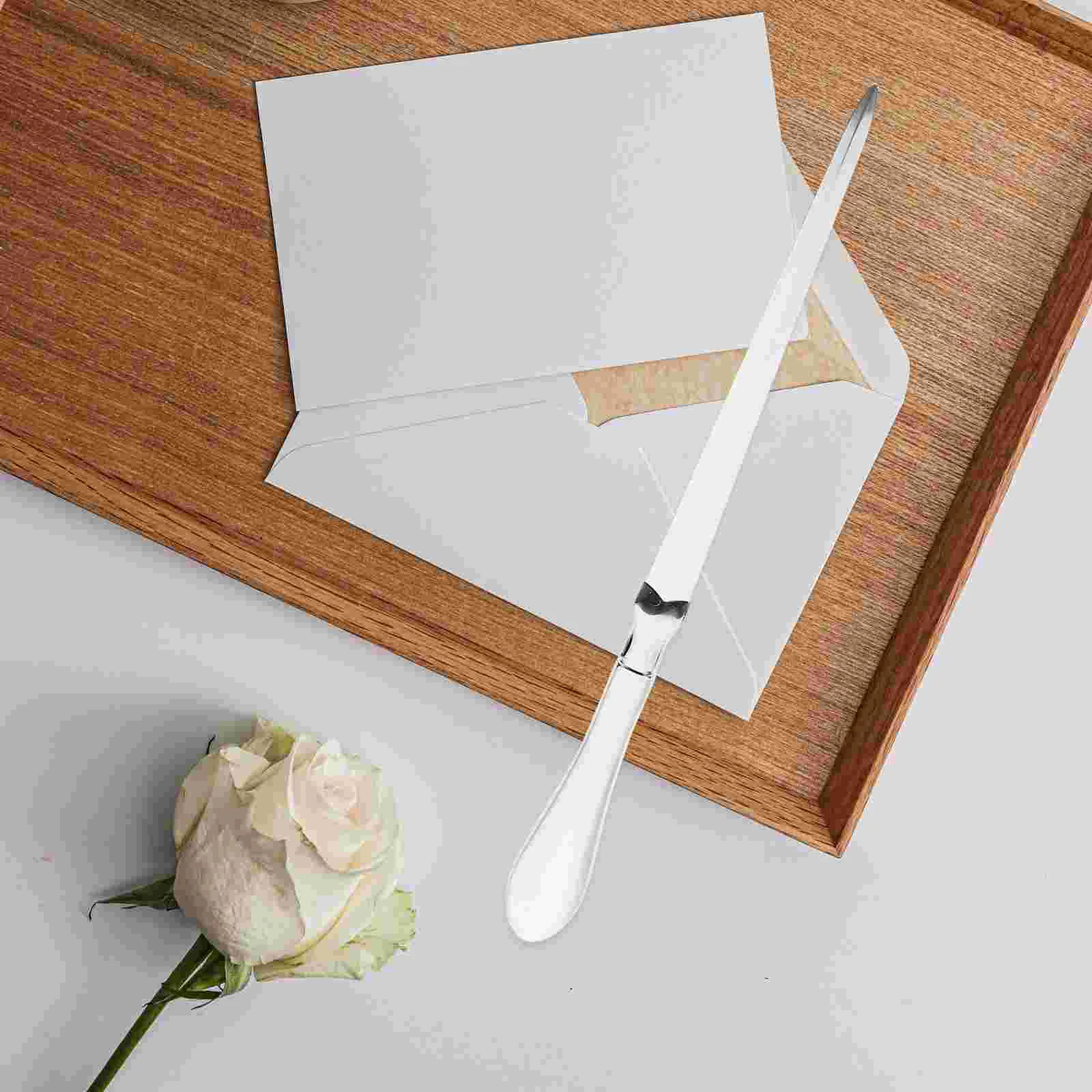 Ouvre-lettre portable en alliage avec boîte-cadeau, ouvre-enveloppe, papier pratique pour la maison et le magasin, argent