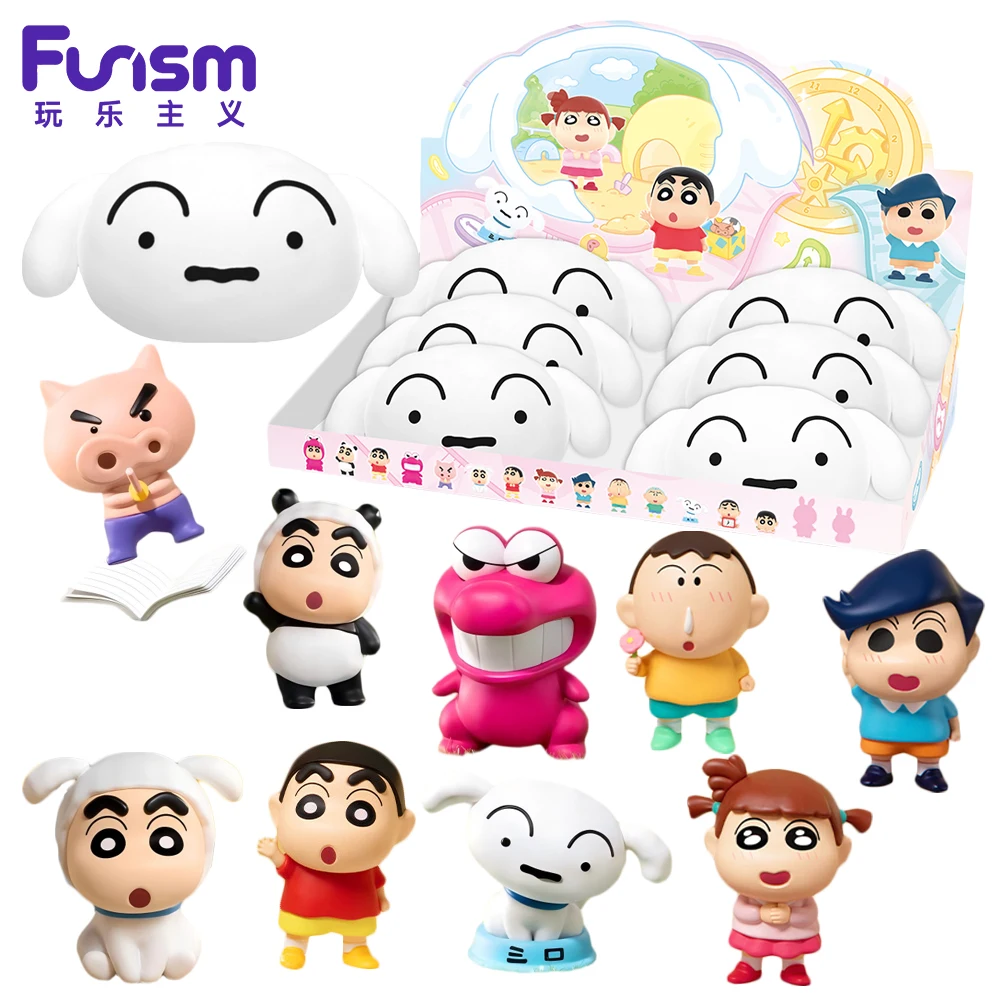 جديد الأصلي FUNISM تلوين شين تشان صندوق أعمى Nohara شيرو الوقت كبسولة سلسلة لطيف حلية هدايا عيد ميلاد لمحبي أنيمي