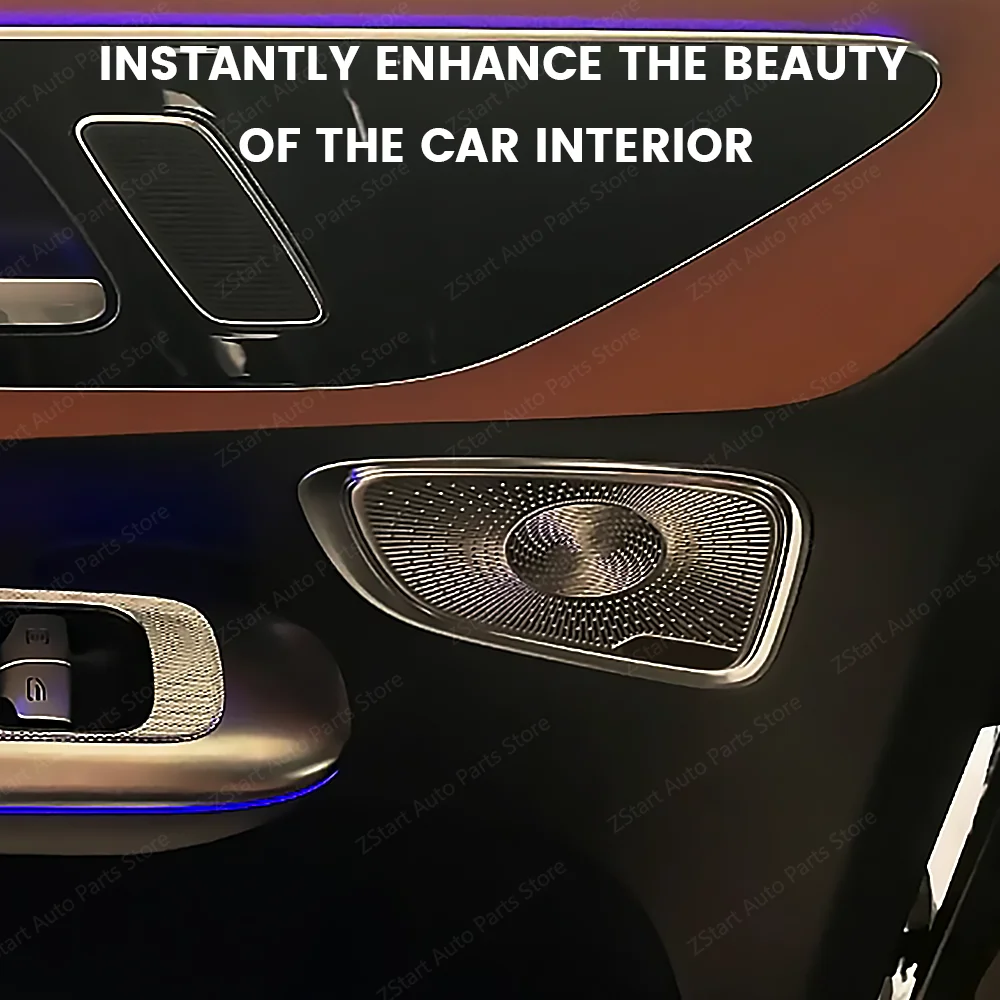 Capa de alto-falante sem luz para mercedes benz classe c w206 c200 c220 c260 c300 glc x254 capa de áudio do carro um pilar porta acessórios do carro
