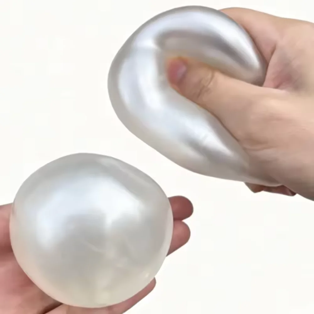 1pc Spherical Pearl Soft Pinch To Relieve Daily Stress Tension Slow Rebound And Restlessness Office Decoration Children's Toy.