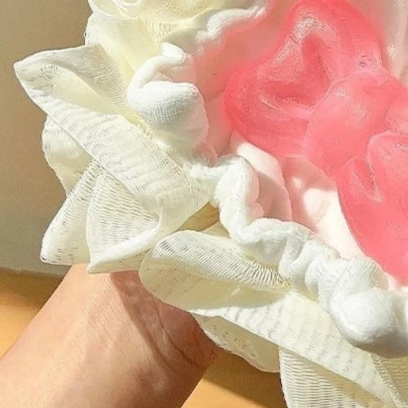 

1 шт., мягкая губка из люфы, шарик для ванны - дозатор мыла и скраб для тела 2-в-1, отшелушивающий шарик для душа для мужчин и женщин