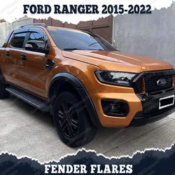 Fender Flares Wheel Arch Extension For Ford Ranger T7 T8 Wildtrak XLT XLS XL LIMITED 2015-2022 Widened 30 mm ABS Matte Black
