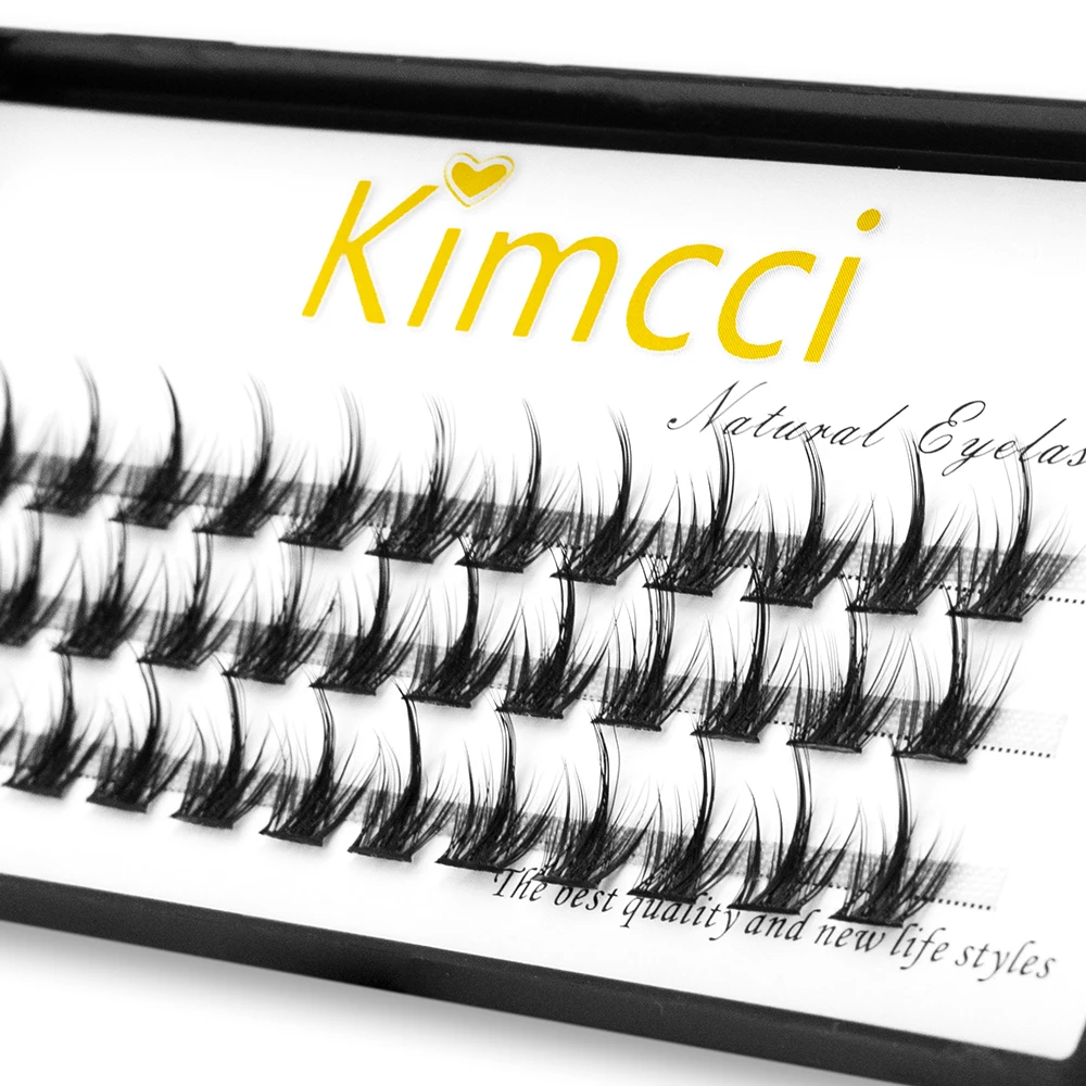 Kimcci CYEM 36 Bundles Mink Eyelash Extension Faux Mink Lashes Segmented False Bundles Eyelashe  Natural Easy to Operate Eyelash