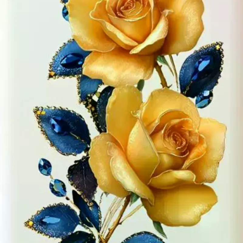 Sunflower Rose Refrigerator Sticker Self-Adhesive Removable Home Appliances Cabinet Decals Wall Sticker Home Art Decor