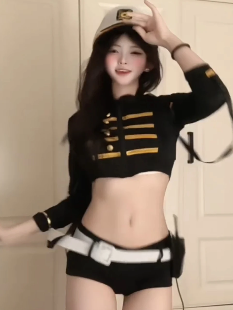 

Сексуальный ночной клуб Par orm Cos loween Fem Police Air Steward Role Play Lala T Role Play Set Slim Fit Long Sve