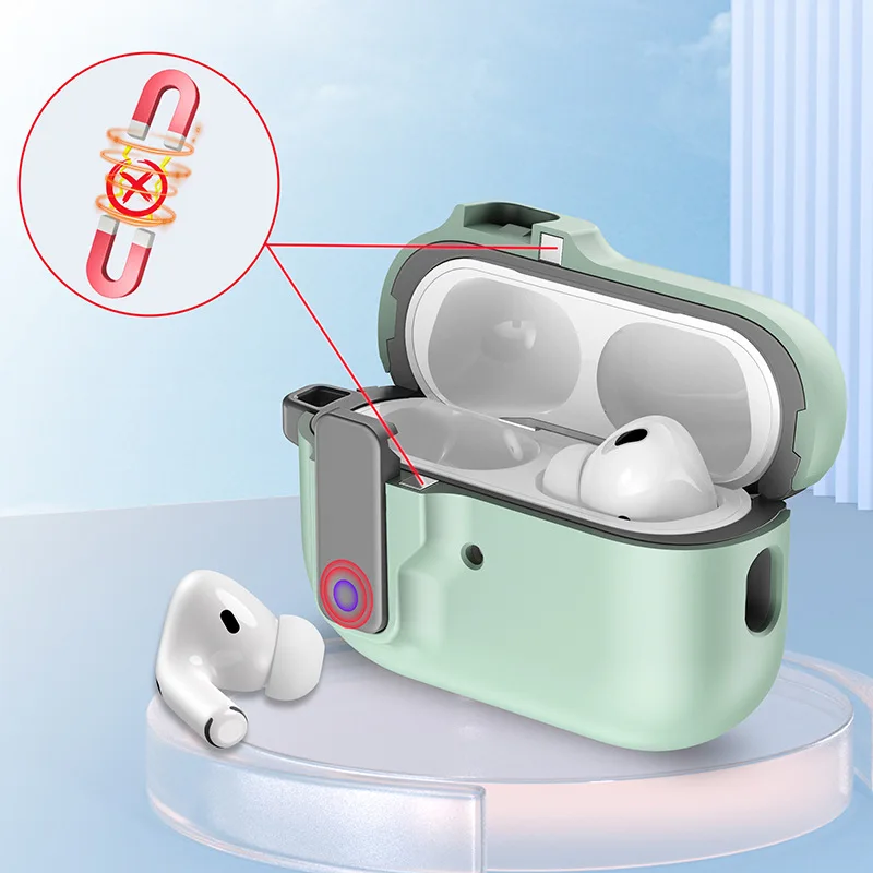 For AirPods 4 Automatic Switch Secure Lock Case For AirPods Pro 2nd Generation Protective Cover For AirPods Pro with Keychain