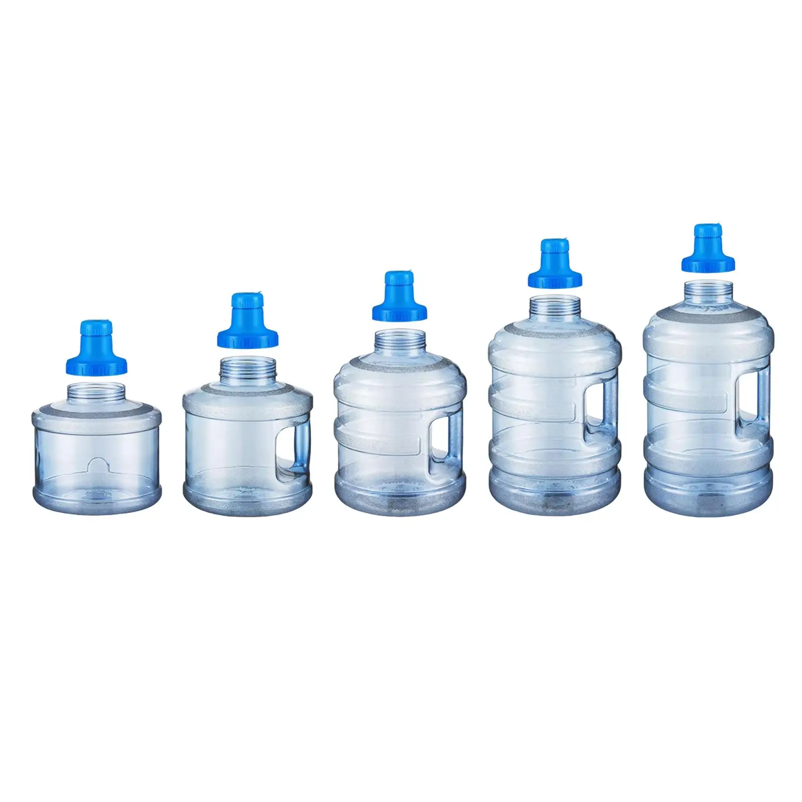 Water Jug Gallon Jug Round Water Bottle with Detachable Cap Versatile Lightweight for Travel or Blue Food Grade Material