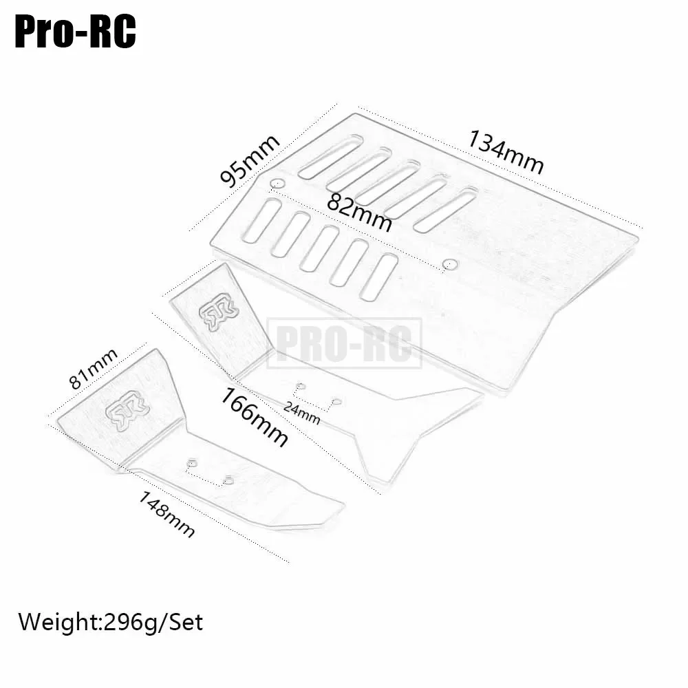 1 zestaw pancerz ze stali nierdzewnej osłona podwozia płyta podwozia dla ARRMA 1/8 NERO 6S BIG ROCK AR106017
