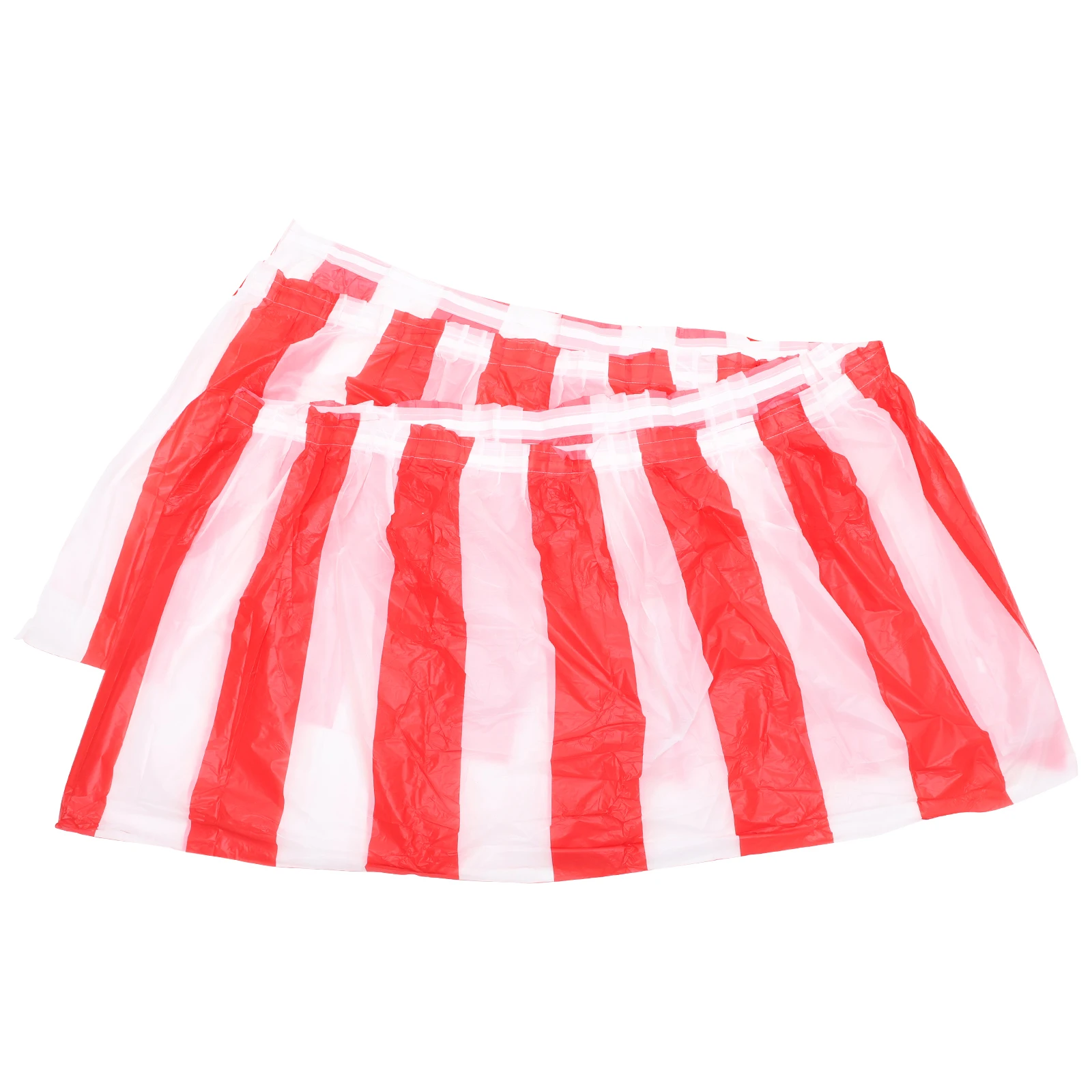 

Waterproof Pvc Tablecloth Oil-Proof Party Holiday Home Use Striped Red White Lightweight Easy Carry Decoration Practical
