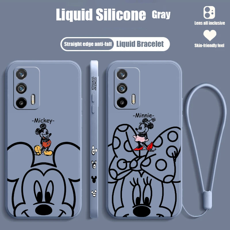 Disney Mickey Mouse Art For OPPO Reno 10 9 8 7 6 5 4 Z SE Pro Plus Lite Lite Liquid Left Rope Silicone Soft Phone Case