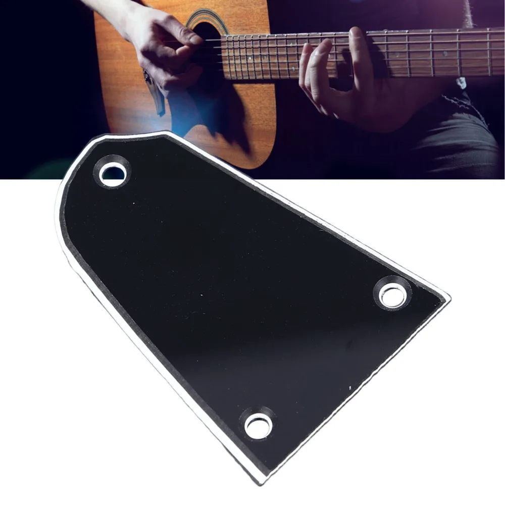 3PCS Durable Plastic Material Truss Rod Cover 3 Hole Black Color Electric Guitar Cover Adjustment Rod Cover For Guitar