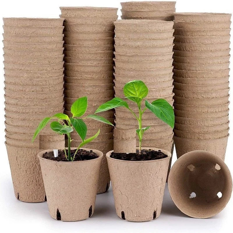 

Free Shipping 40 Pcs 7cm*6cm Biodegradable Flower Vegetable Nursery Tray Pot Cup Planter Planting Psts Environmental Protection