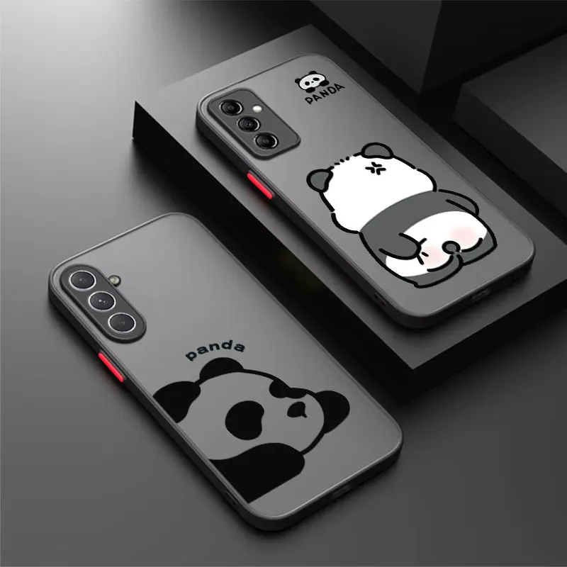 Matte Phone Case For Samsung Galaxy A05 A06 A07 A13 A14 A15 A16 A17 A23 A24 A25 A26 A33 A34 A36 A53 A54 A55 A56 A73 Panda