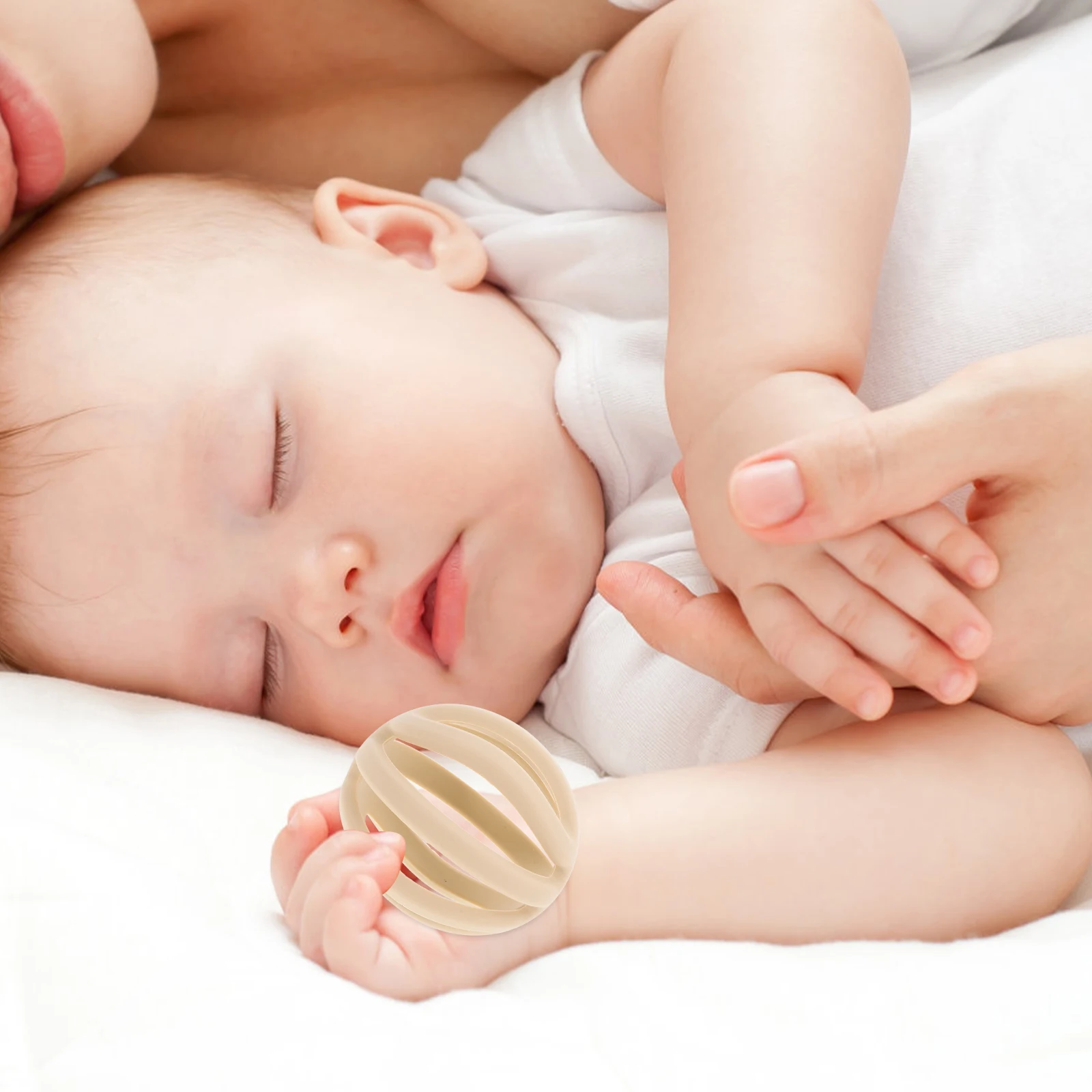 Palla da masticare per neonati in silicone per la coordinazione occhio-mano, lo sviluppo sensoriale, l'apprendimento precoce, masticabile