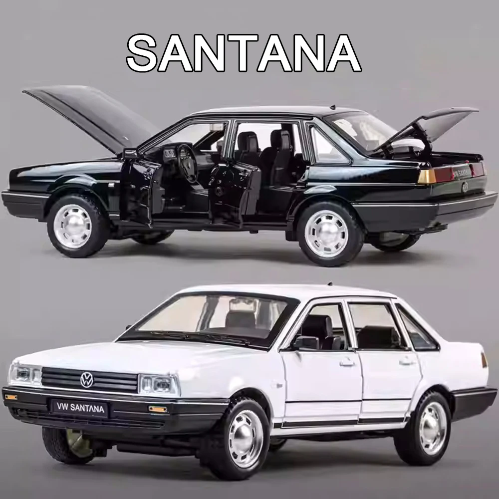 1:24 Santana rétro classique voitures modèles jouet alliage métal moulé sous pression avec retirer son lumière véhicule jouets pour garçons Collection cadeaux