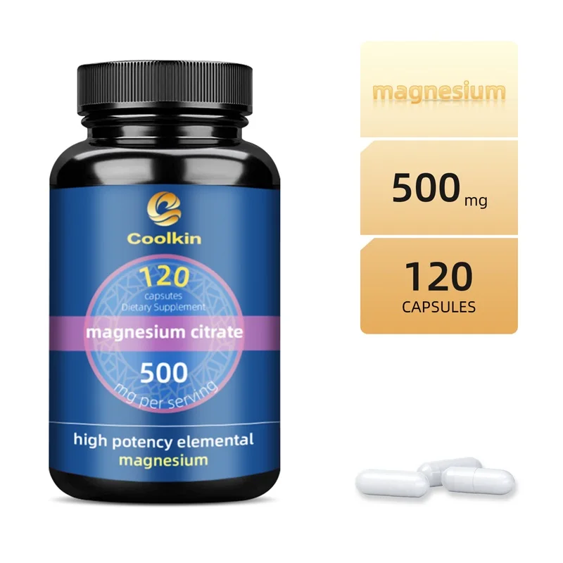 

Magnesium Citrate - Helps with Relaxation and Sleep, Supports Nerve and Muscle Function, Promotes Heart Health, Non-GMO