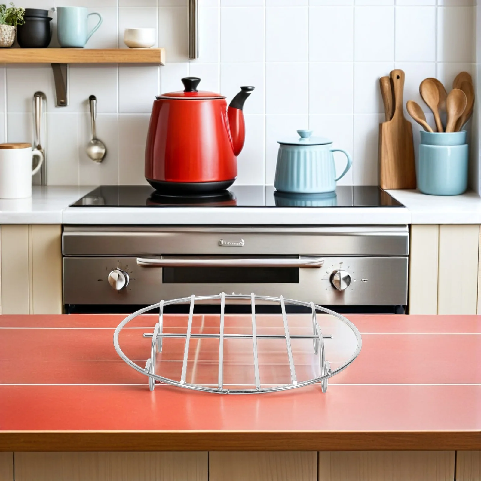 

2Pcs Premium Stainless Steel Steaming Rack Safe Heat Circulation Even Cooking Reusable Steamer Kitchen Steamer