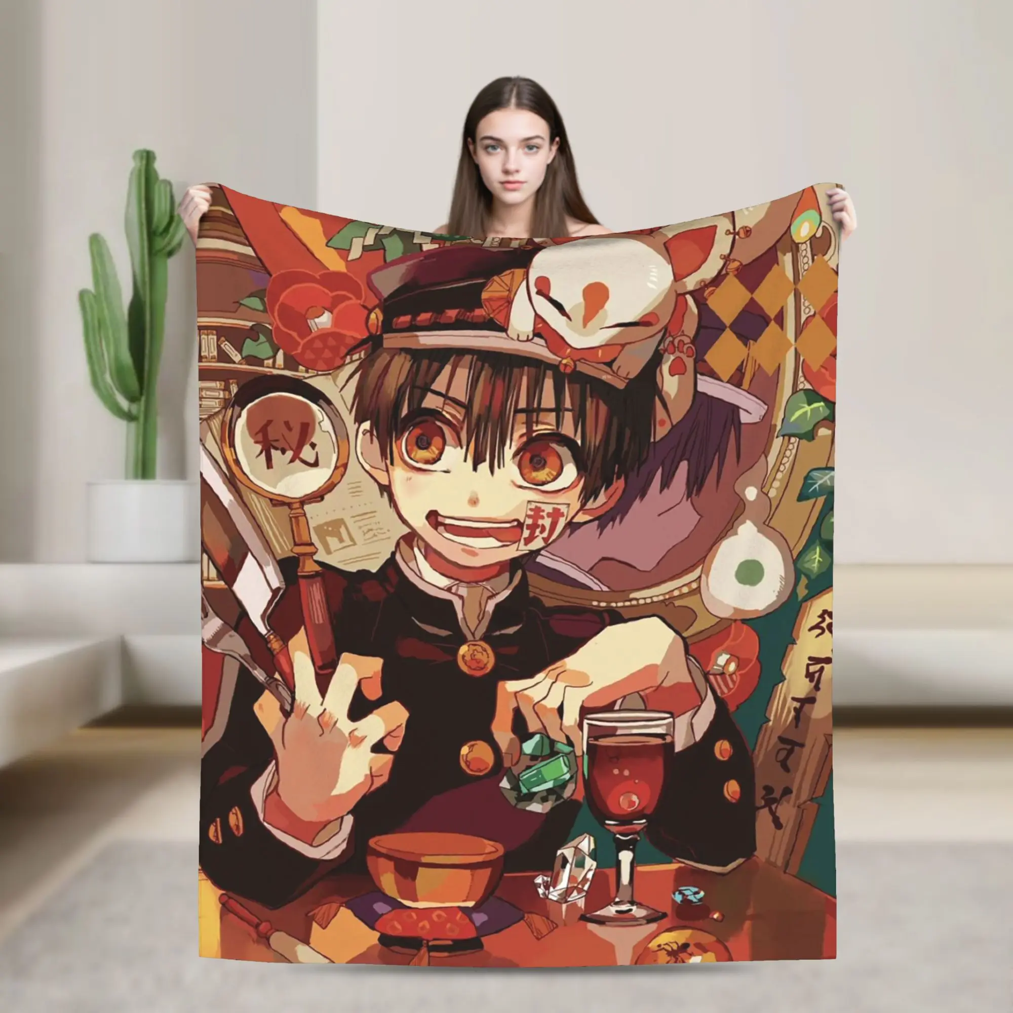 Yugi Amane Anime Blanket Velvet Textile Decor Hanakos Kuns  Multifunction Warm Throw Blanket for Bedding Outdoor Rug Piece