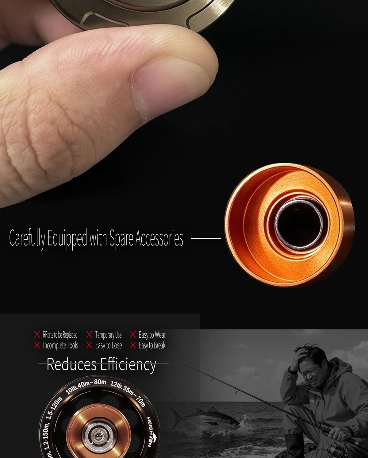 HEIGHTEN Zilong Spulen-Entfernungswerkzeuge für Daiwa Baitcasting-Spulen – Detail 7