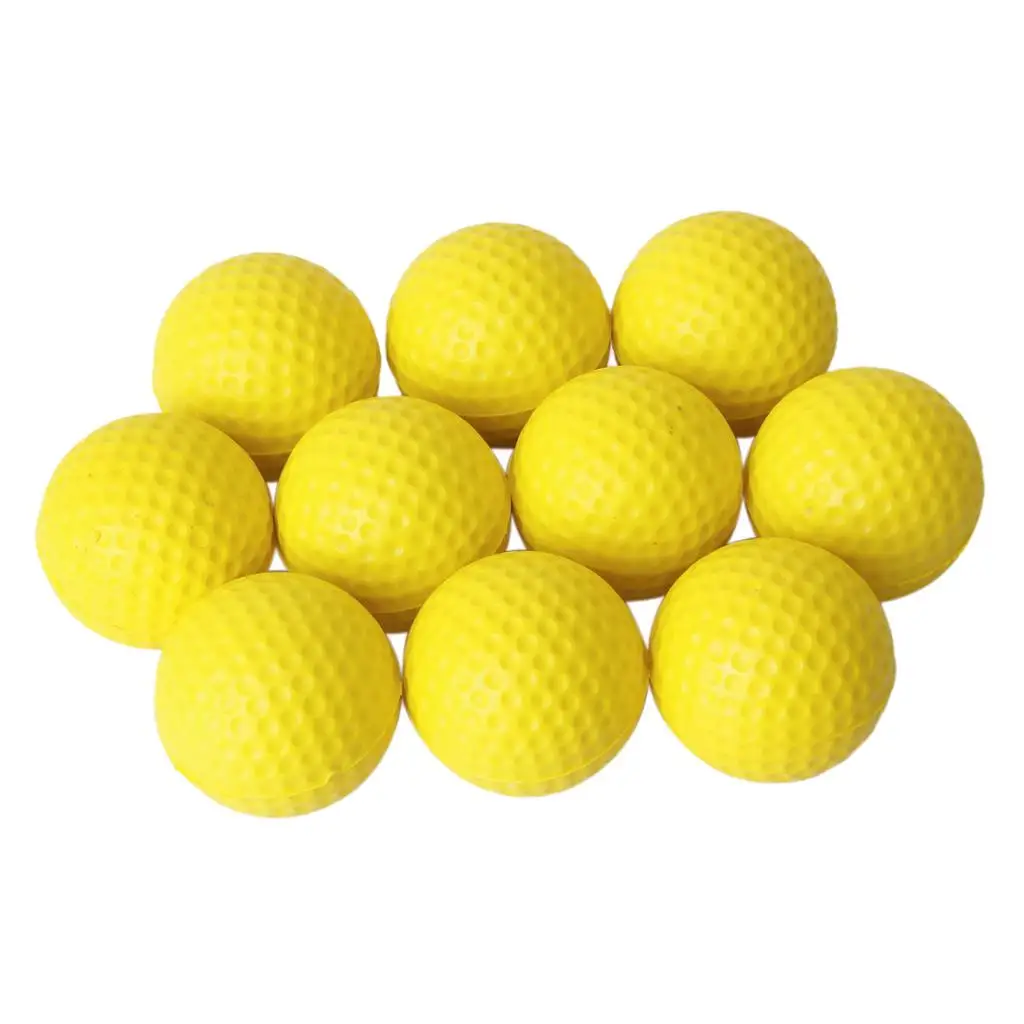 Soft Foam Yellow Golf Balls Training Set PU Practice Sponge Balls Lightweight for Indoor and Backyard Use