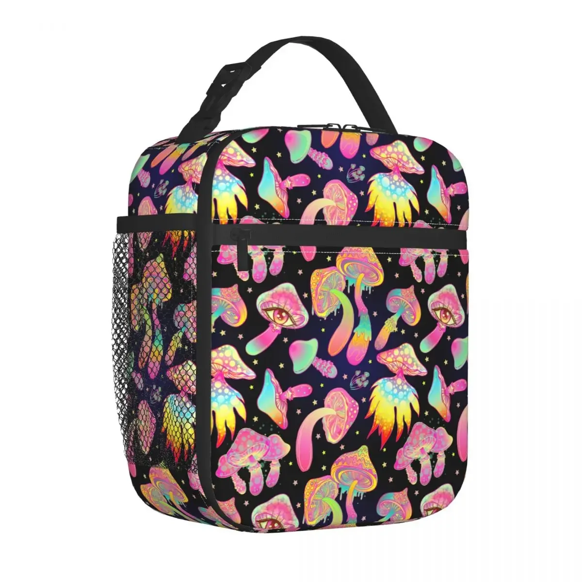 Hippie Jellyfish Merch Insulated Lunch Bag Magic Mushrooms Storage Food Box Multifunction All Season Cooler Thermal Lunch Box