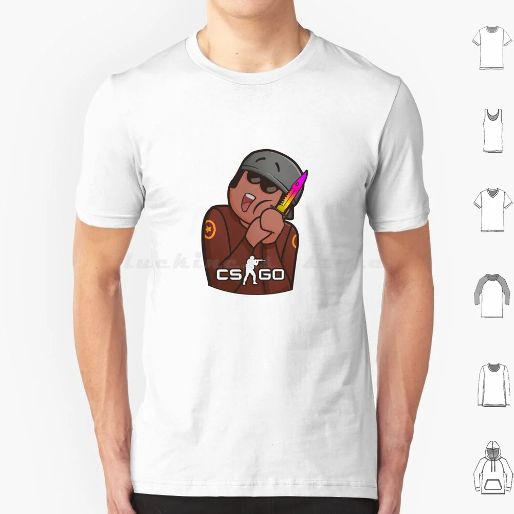 Cartoon Cs : Go T Shirt Cotton Men Women DIY Print Cs Go Cartoon Skins Skin Counter Strike Global Offensive Funny Cute Sweet