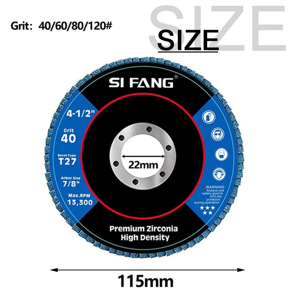 5/10Pcs 115mm Zirconia Flap Discs 40/60/80/120 Grit Grinding Wheels for Angle Grinder Metal Stainles Polishing & Sanding