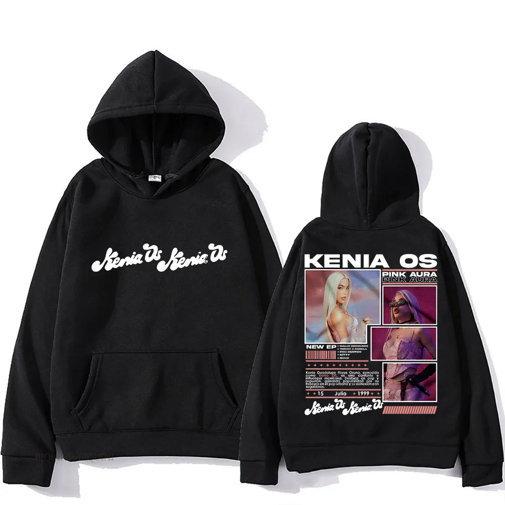 Kenia Os Hooded Graphic Printing Fleece Comfortable Sweatshirt With Pocket Fashion Hip Hop Clothing Ropa Mujer Vintage Pullovers