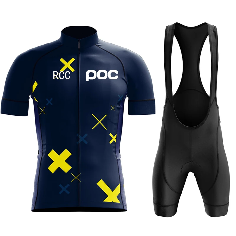 2024 Summer Tour RCC POC Bicycle Clothes Cycling Jersey Set Road Bike Short Sleeve Cycling Clothing Mtb Jersey Set Sport Wear