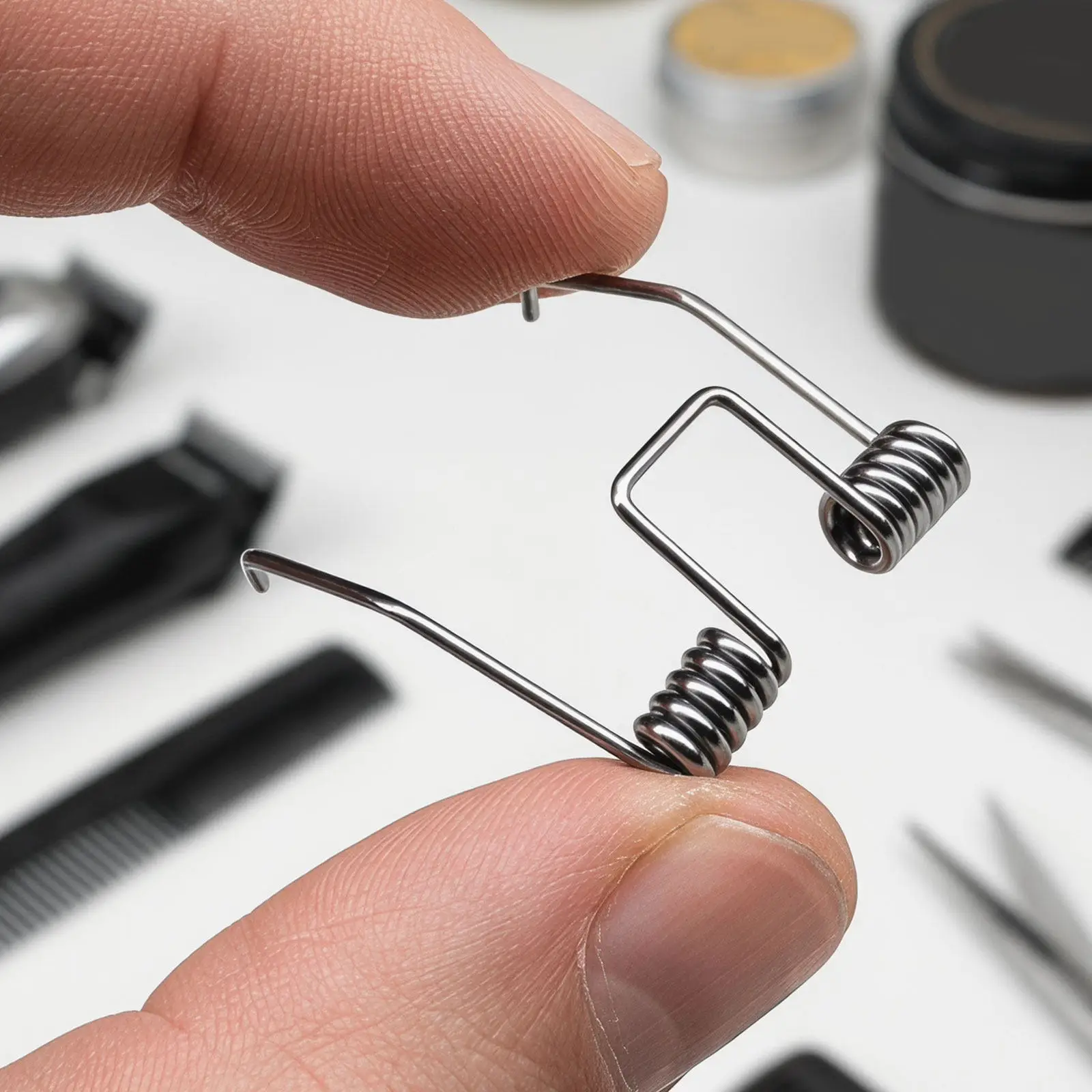 12Pcs Stainless Steel Hair Clipper Spring Replacement Precision Torsion Spring for Electric Trimmer Repair Barber Grooming