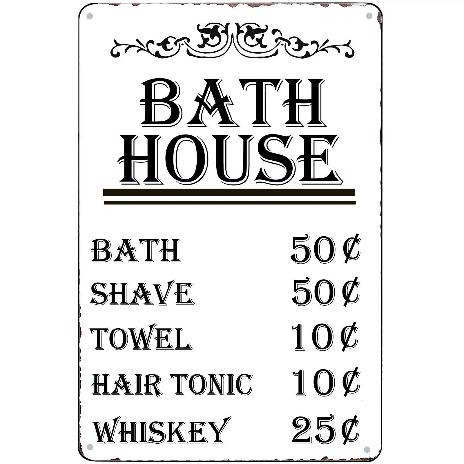Funny Bath House Vintage Metal Tin Sign Shower Shave Towel Rustic Farmhouse Bathroom Decor Bathhouse Sign Country Home Decoratio