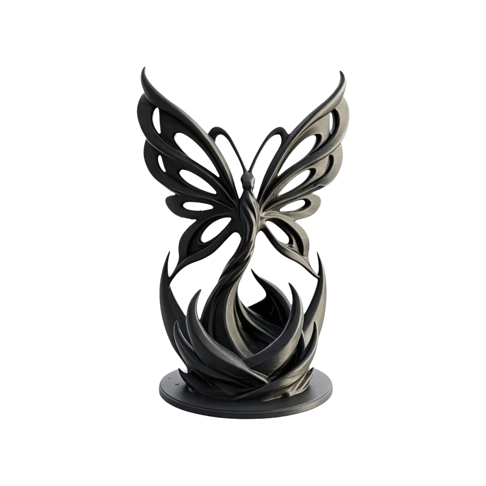 Sculpture de papillon créative imprimée en 3D, décoration minimaliste pour la maison, statue de papillon torsadée, ornement artistique creux pour bureau, décoration de table